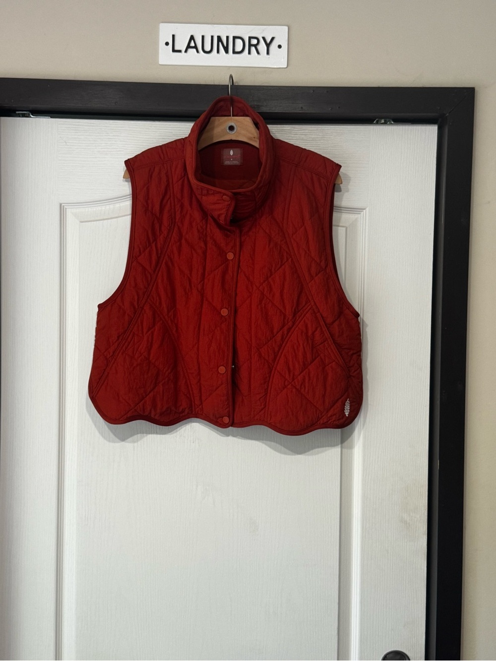 FP Movement by Free People Quilted Snap-Front Vest in Red